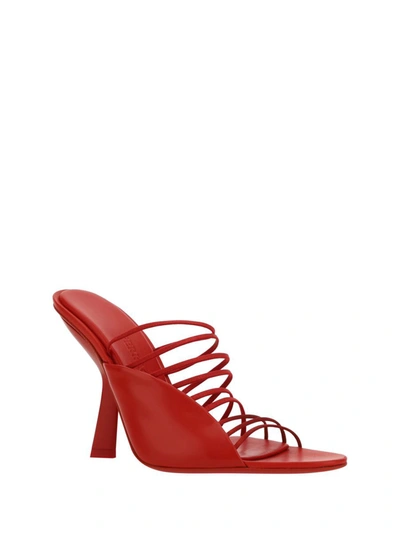 Shop Ferragamo Sandals In Flame Red