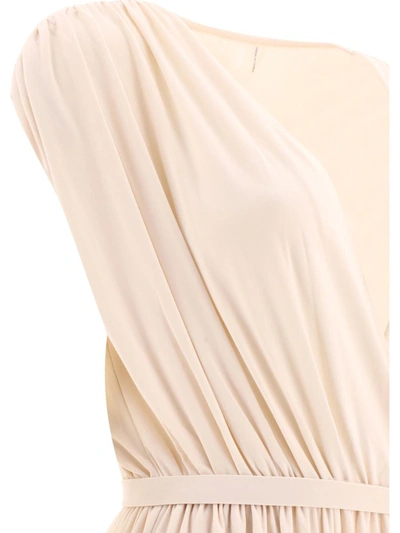 Shop Norma Kamali "athena Gown" Dress In Beige