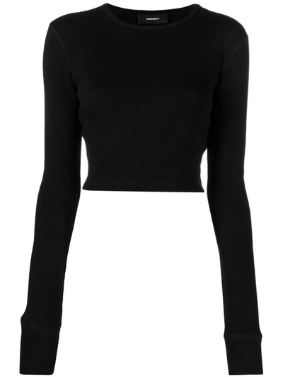 Shop Wardrobe.nyc Long Sleeve Cotton T-shirt In Black