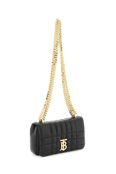 Shop Burberry Quilted Leather Lola Mini Bag Women In Black