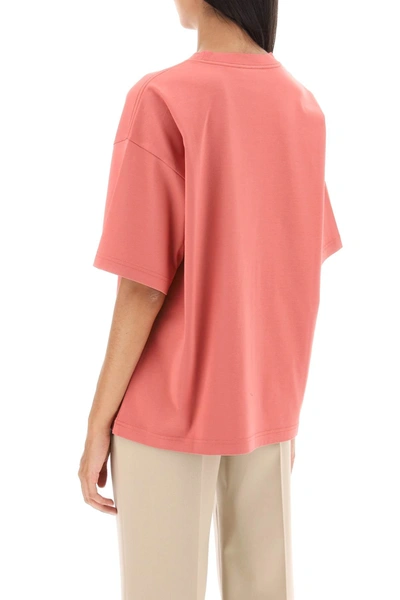 Shop Lanvin Curb Logo Oversized T-shirt Women In Pink