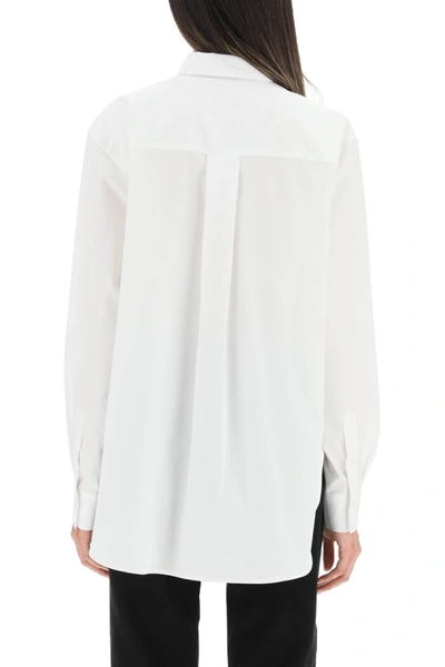 Shop Totême Toteme Logo-embroidered Cotton Shirt Women In White