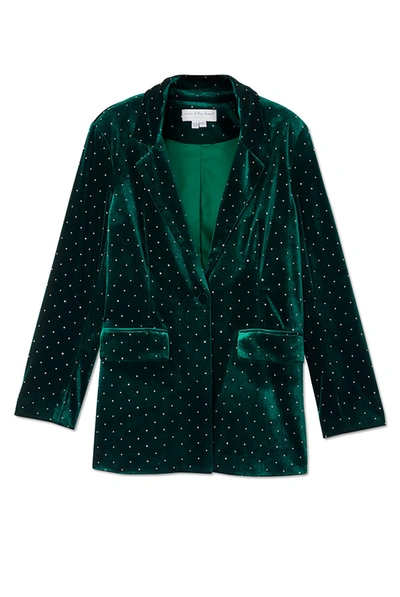Shop Never Fully Dressed Emerald Velvet Quinn Blazer