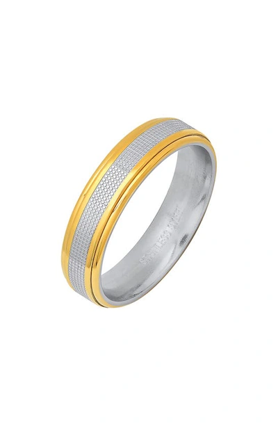 Hmy Jewelry Two-tone Ring In Silver/ Gold