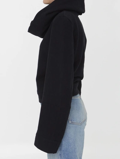 Shop Saint Laurent Funnel-neck Sweatshirt In Black