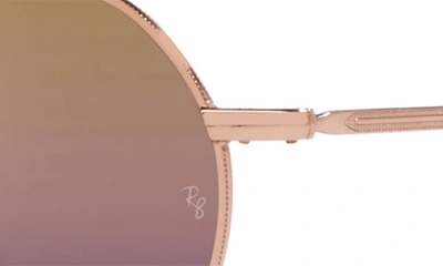 Ray Ban Jack 51mm Gradient Polarized Irregular Sunglasses In Rose Gold