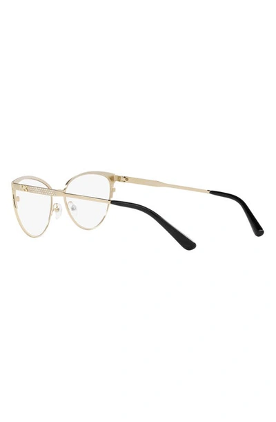 Michael Kors Marsaille 55mm Cat Eye Optical Glasses In Light Gold