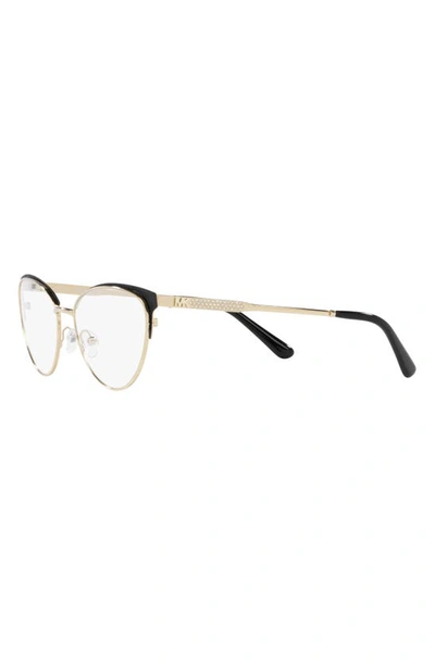 Michael Kors Marsaille 55mm Cat Eye Optical Glasses In Light Gold