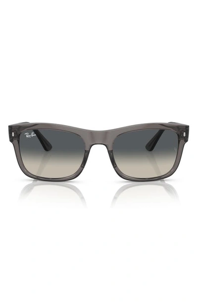 Ray Ban 56mm Gradient Square Sunglasses In Grey Flash