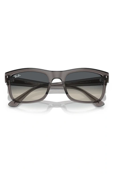 Ray Ban 56mm Gradient Square Sunglasses In Grey Flash
