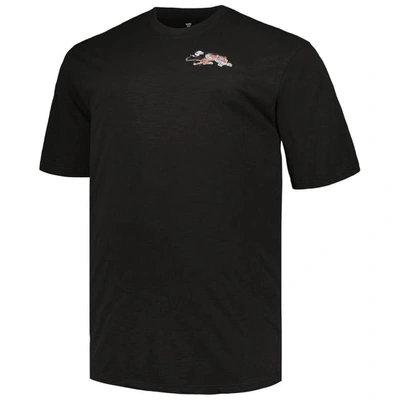 Shop Profile Black Cincinnati Bengals Big & Tall Two-hit Throwback T-shirt