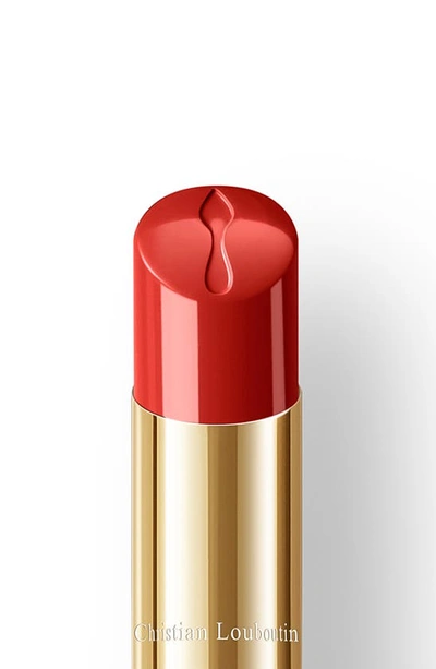 Shop Christian Louboutin Rouge Stiletto Glossy Shine Lipstick In Rodeotomato 155s