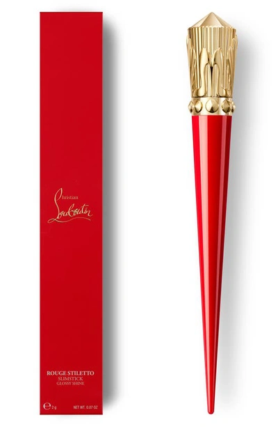 Shop Christian Louboutin Rouge Stiletto Glossy Shine Lipstick In Levita Grape 824s