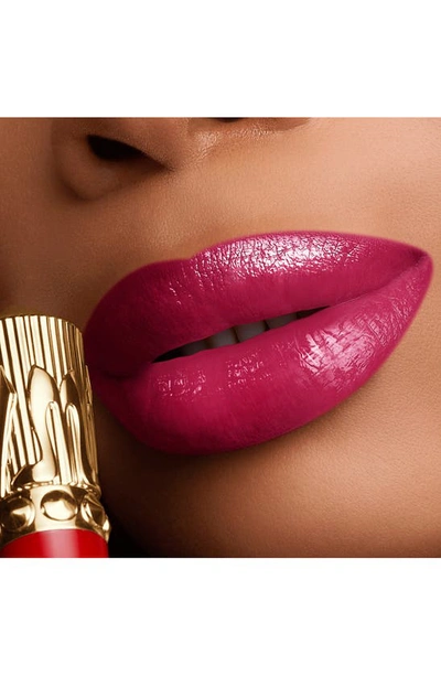 Shop Christian Louboutin Rouge Stiletto Glossy Shine Lipstick In Levita Grape 824s