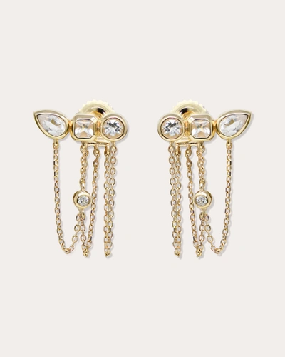 Shop Anzie Women's Jaeda Triple Chain Drop Earrings In Gold