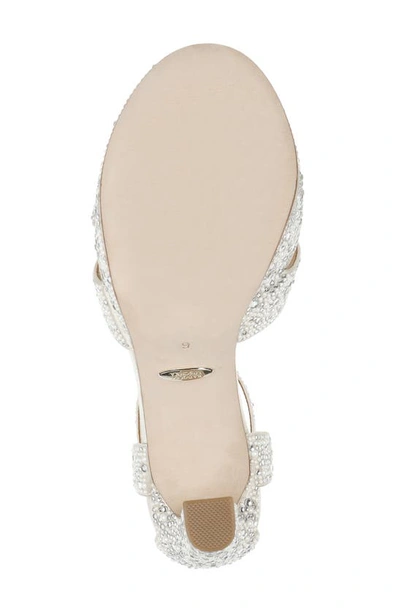 Badgley Mischka Fizzy Ankle Strap Platform Sandal In Ivory