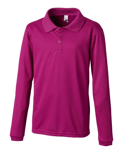 Shop Clique L/s Spin Youth Polo In Pink