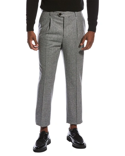 Shop Brunello Cucinelli Leisure Fit Wool Pant In Grey
