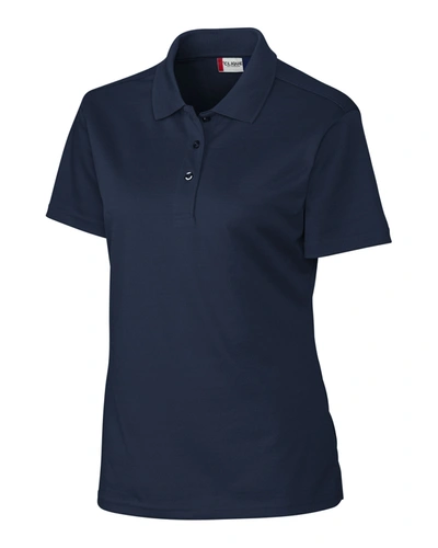 Shop Clique Lady Malmo Pique Polo Shirt In Blue