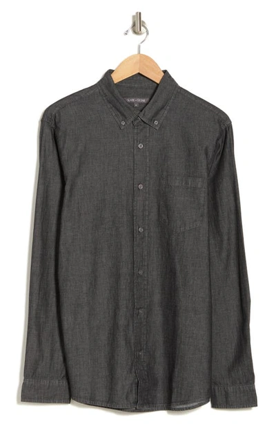 Shop Slate & Stone Washed Chambray Button-down Shirt In Charcoal Denim