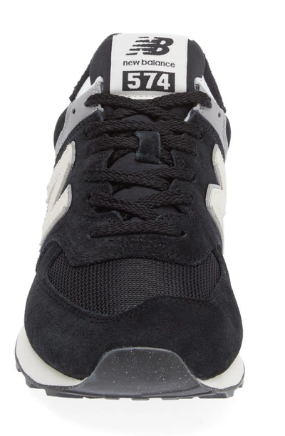 Shop New Balance Gender Inclusive 574 Sneaker In Black/ Black/ Grey