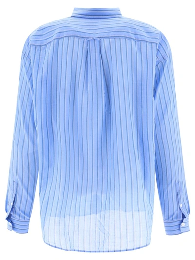 Shop Stussy Stüssy Striped Lightweight Shirt In Blue