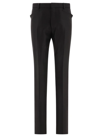 Shop Tom Ford Techno Gabardine Trousers In Black