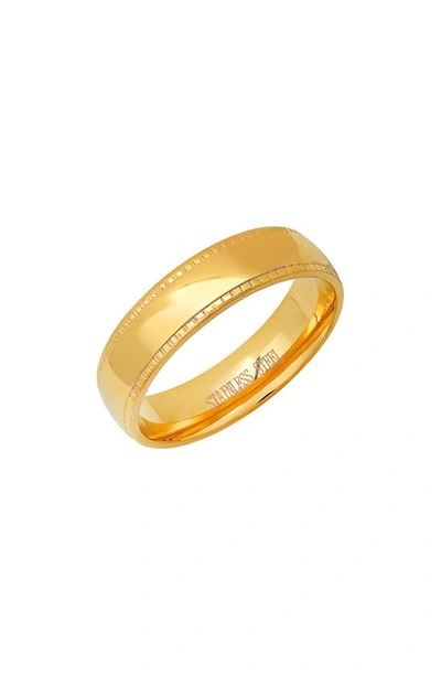 Shop Hmy Jewelry 18k Yellow Gold Plated Stainless Steel Band Ring