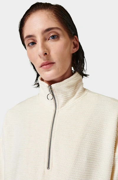 Shop Sweaty Betty Rest Up Half Zip Pullover In Lily White