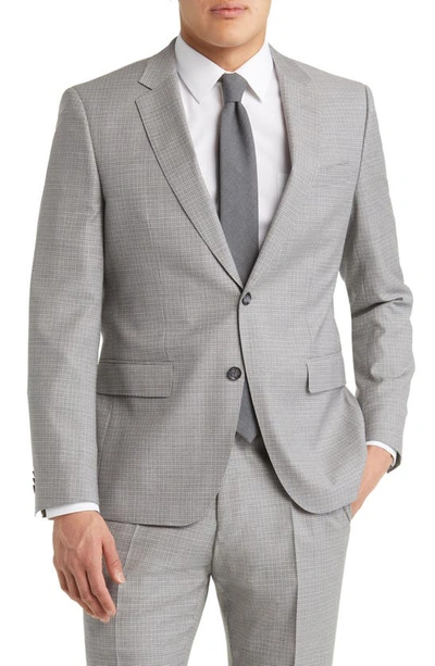 Shop Hugo Boss Boss Stretch Virgin Wool Suit In Silver