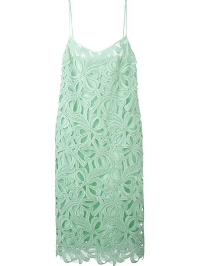 Shop Rochas Floral Embroidered Dress