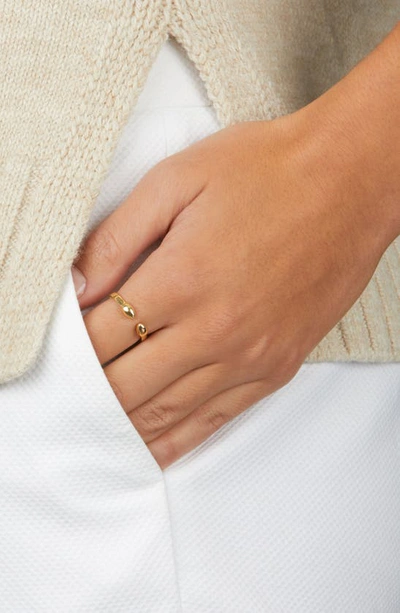 Monica Vinader Gold Plated Vermeil Silver Fiji Bud Ring In Gold