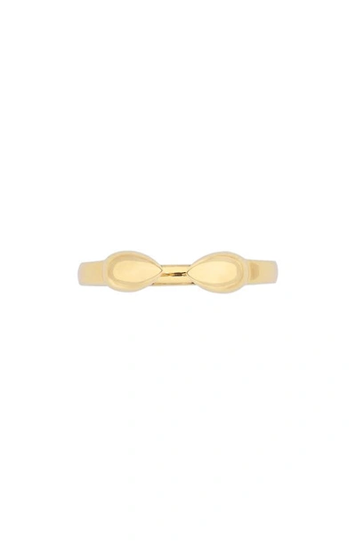 Monica Vinader Gold Plated Vermeil Silver Fiji Bud Ring In Gold