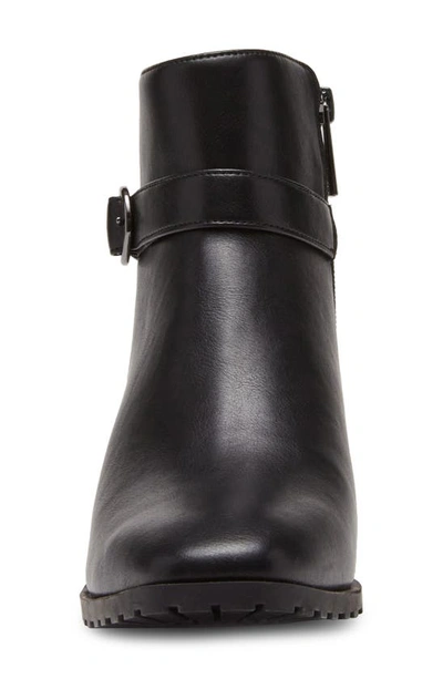 Shop Anne Klein Charlton Buckle Boot In Black Leather