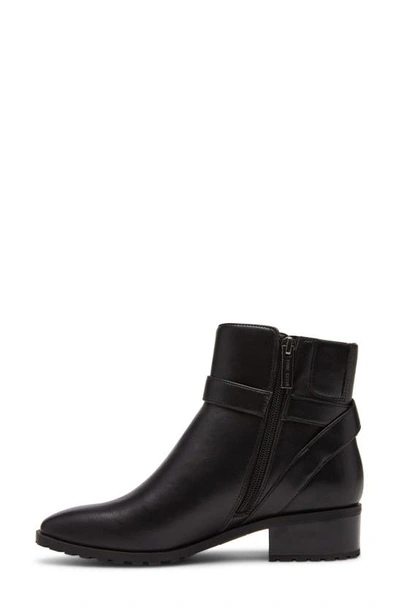 Shop Anne Klein Charlton Buckle Boot In Black Leather
