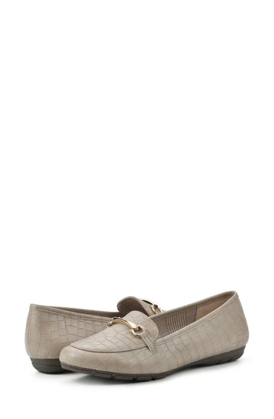 Shop Cliffs By White Mountain Glowing Bit Loafer In Taupe/ Croco/ Print