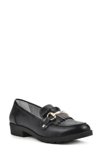 Shop Cliffs By White Mountain Galeena Buckle Kiltie Loafer In Black/ Smooth