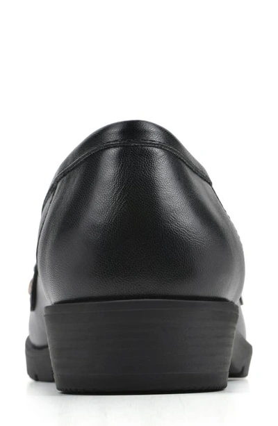 Shop Cliffs By White Mountain Galeena Buckle Kiltie Loafer In Black/ Smooth