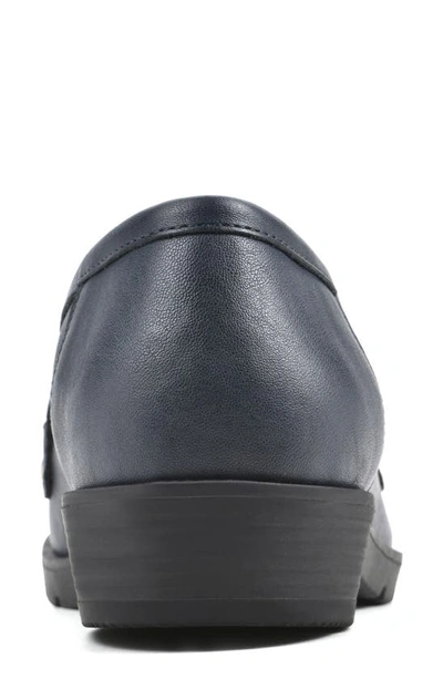 Cliffs By White Mountain Maria Pointed Toe Loafer In Navy/ Burnished/ Smooth