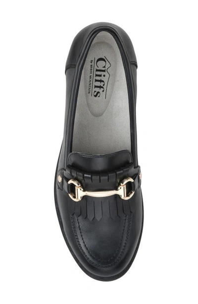 Shop Cliffs By White Mountain Galeena Buckle Kiltie Loafer In Black/ Smooth