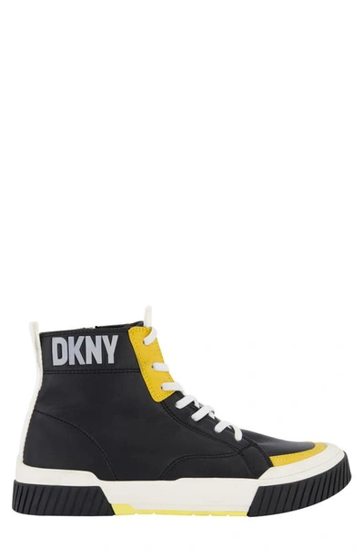 Shop Dkny Zip High Top Sneaker In Black
