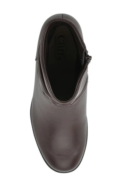Cliffs By White Mountain Durbon Scrunch Bootie In Dk Brown/ Smooth