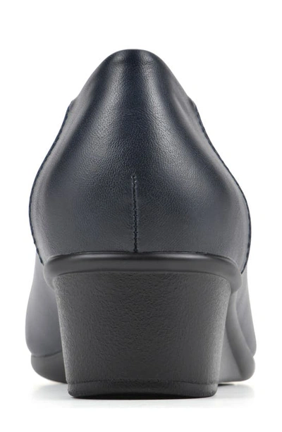 Cliffs By White Mountain Boldness Wedge Pump In Navy/ Smooth