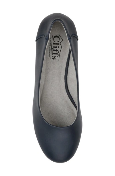 Cliffs By White Mountain Boldness Wedge Pump In Navy/ Smooth