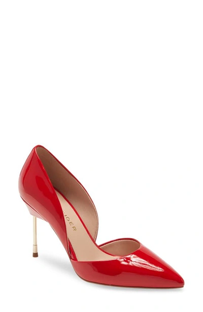 Shop Kurt Geiger Bond 90 D'orsay Pump In Red Patent Leather