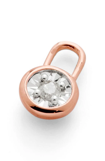 Shop Monica Vinader Essential Diamond Ear Pendant Charm In Rp