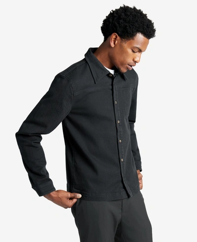 Shop Kenneth Cole Stretch Shirt Jacket In Black