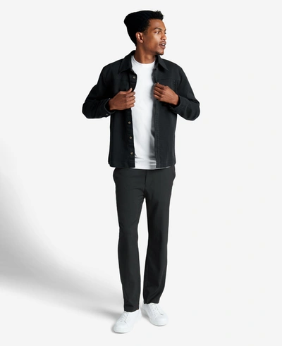 Kenneth Cole Stretch Shirt Jacket In Black