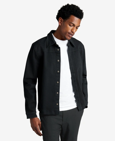 Shop Kenneth Cole Stretch Shirt Jacket In Black