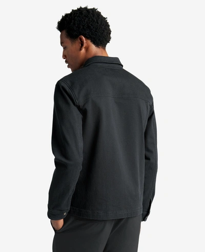 Kenneth Cole Stretch Shirt Jacket In Black